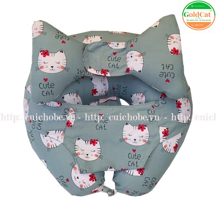Gối Cho Bé - Bộ gối chữ C Tai Voi GoldCat - Chống Trào Ngược
