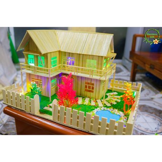 Nguyên Liệu Làm Mô Hình Tăm Tre Bộ Nguyên Liệu Nhà Tăm Tre N-2A
