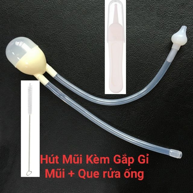 Hút mũi kèm gắp gỉ mũi cho bé