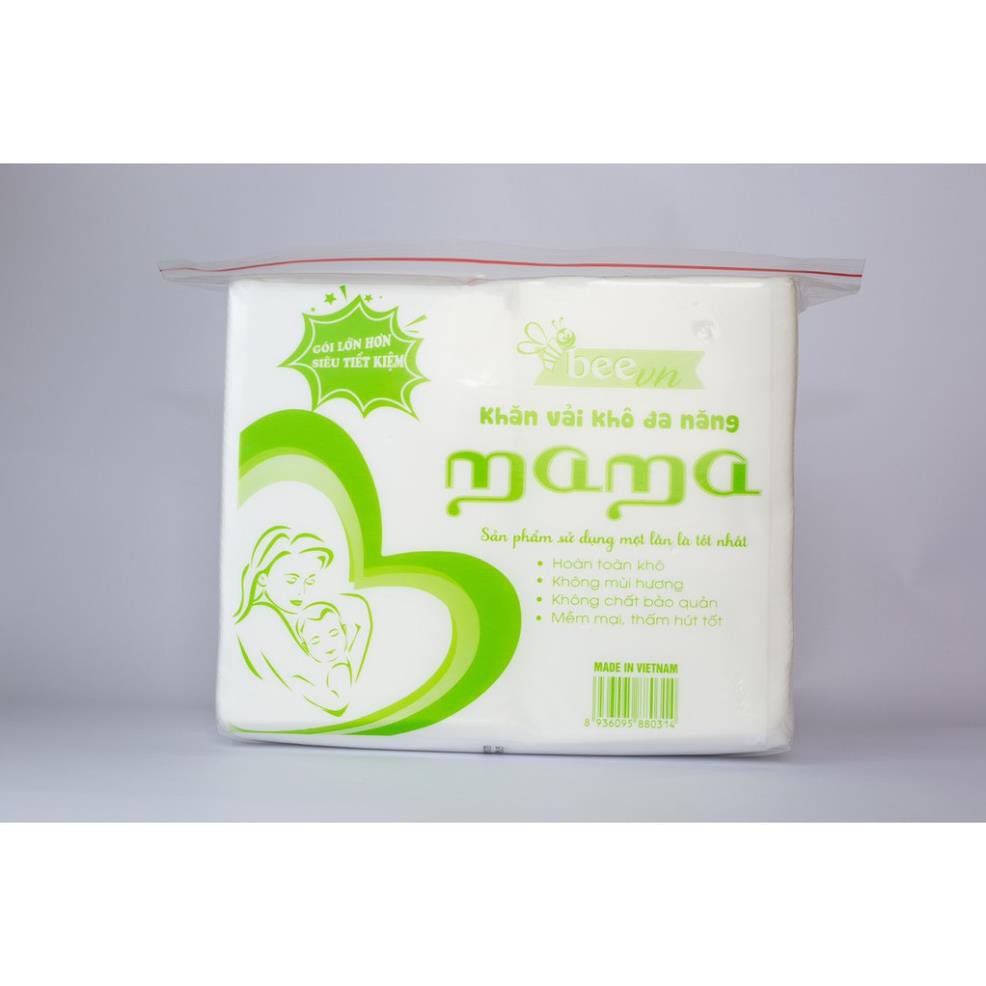 Combo 3 bịch khăn vải khô đa năng Mama 300 - 600 tờ - Hàng sẵn