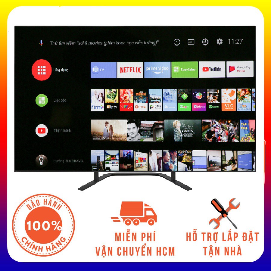 [GIAO MIỄN PHÍ HCM] - Android Tivi OLED 4K HDR Sony 65 inch KD-65A8G - Hàng Chính Hãng