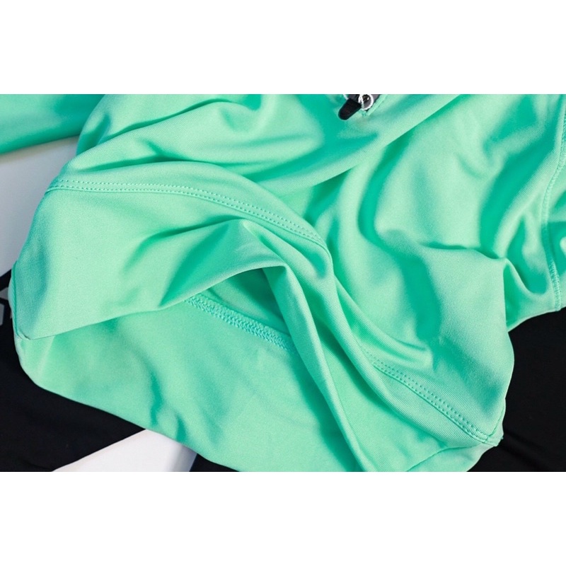 Áo Croptop Thể Thao Tay Dài Dáng Ôm Body Cực Tôn Dáng Kiểu Khóa Kéo