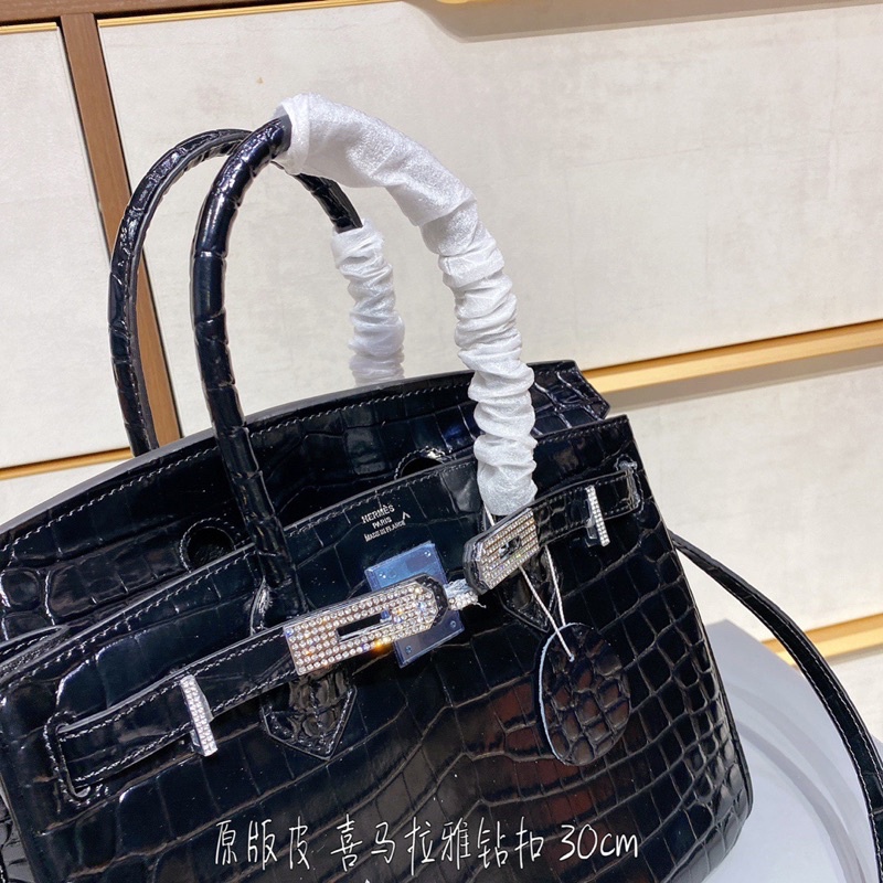 Túi xách nữ  HM Birkin size 30 da thật vân sấu cao cấp