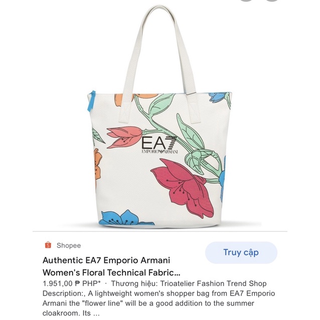 Túi a..u..t..h  EA7 emporio armani