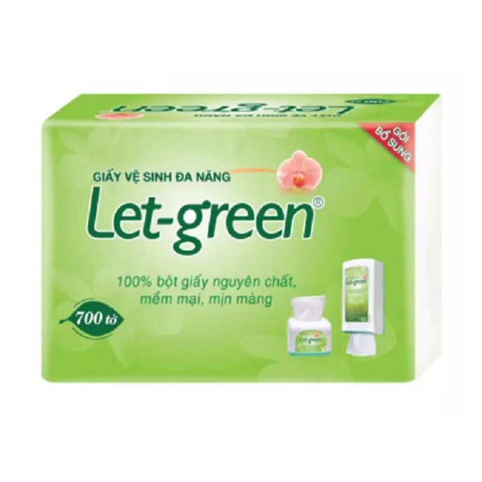 [ EXP:2026-05-29 ] Combo 2 gói khăn giấy Let Green-700 tờ/gói