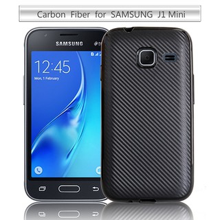For Samsung Galaxy J1 Mini Case Luxury Stripes Carbon Fiber Soft TPU