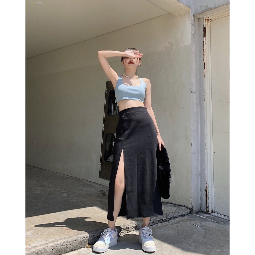 Chân váy dài xẻ tà tôn dáng sexy