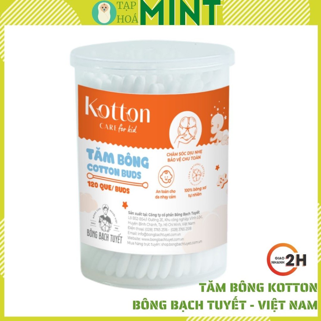 Tăm bông merigo cho bé - tăm bông vệ sinh hộp 330 que - tạp hoá mint - ảnh sản phẩm 2