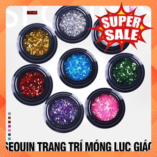 Kim sa trang trí móng hình lục giác F543