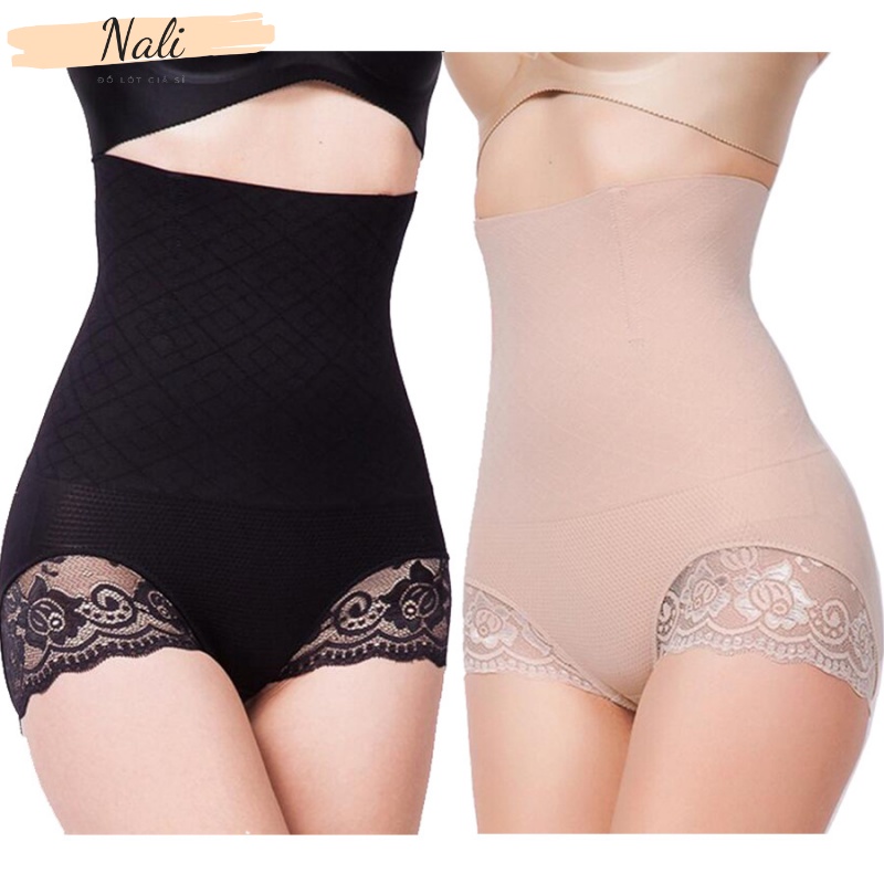 [Mã 12FASHIONSALE1 giảm 10K đơn 50K] Quần gen nịt bụng cao cấp có thanh chống cuộn, quàn nịt bụng phối ren NL119 | BigBuy360 - bigbuy360.vn