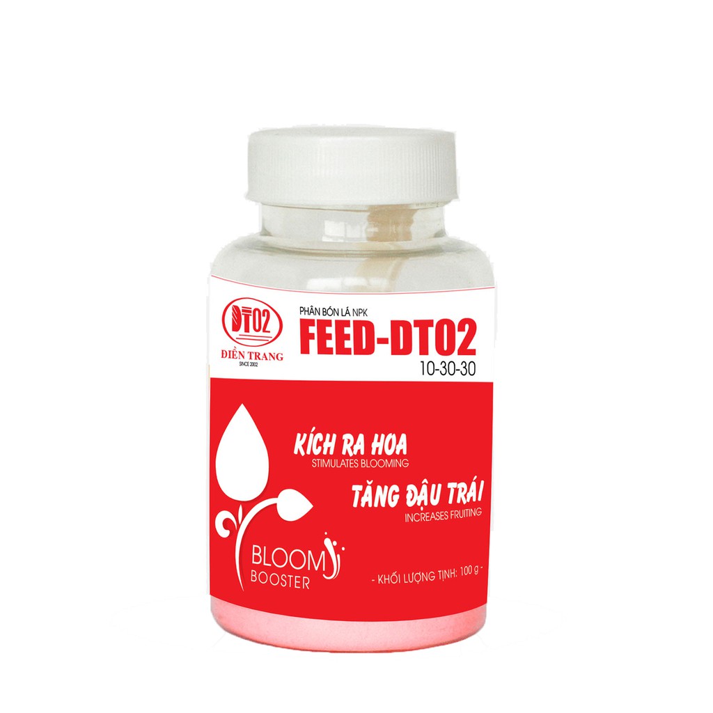 Phân bón lá NPK  FEED-DT02 kích hoa- đậu trái -10-30-30- 100gr-30k