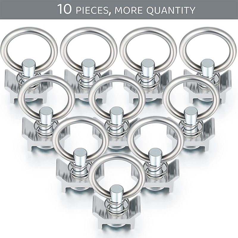 Set 10 Phụ Kiện Đinh Tán L Track 4,000LB Bằng Thép Không Gỉ Chất Lượng Cao