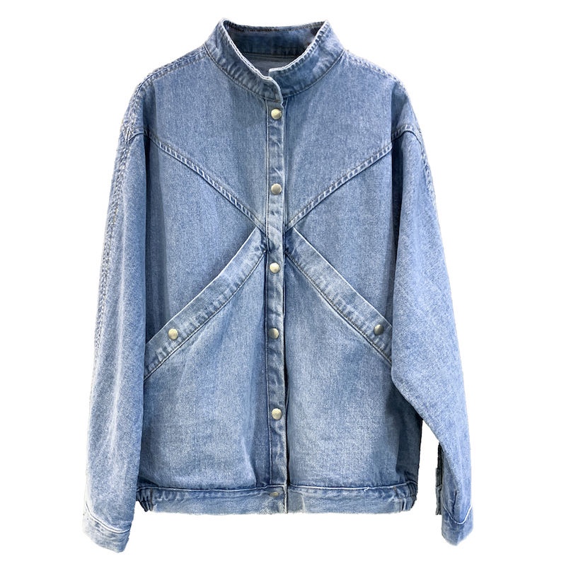 Áo Khoác Jeans Nữ Dáng Rộng Thời Trang Phong Cách Hàn Quốc