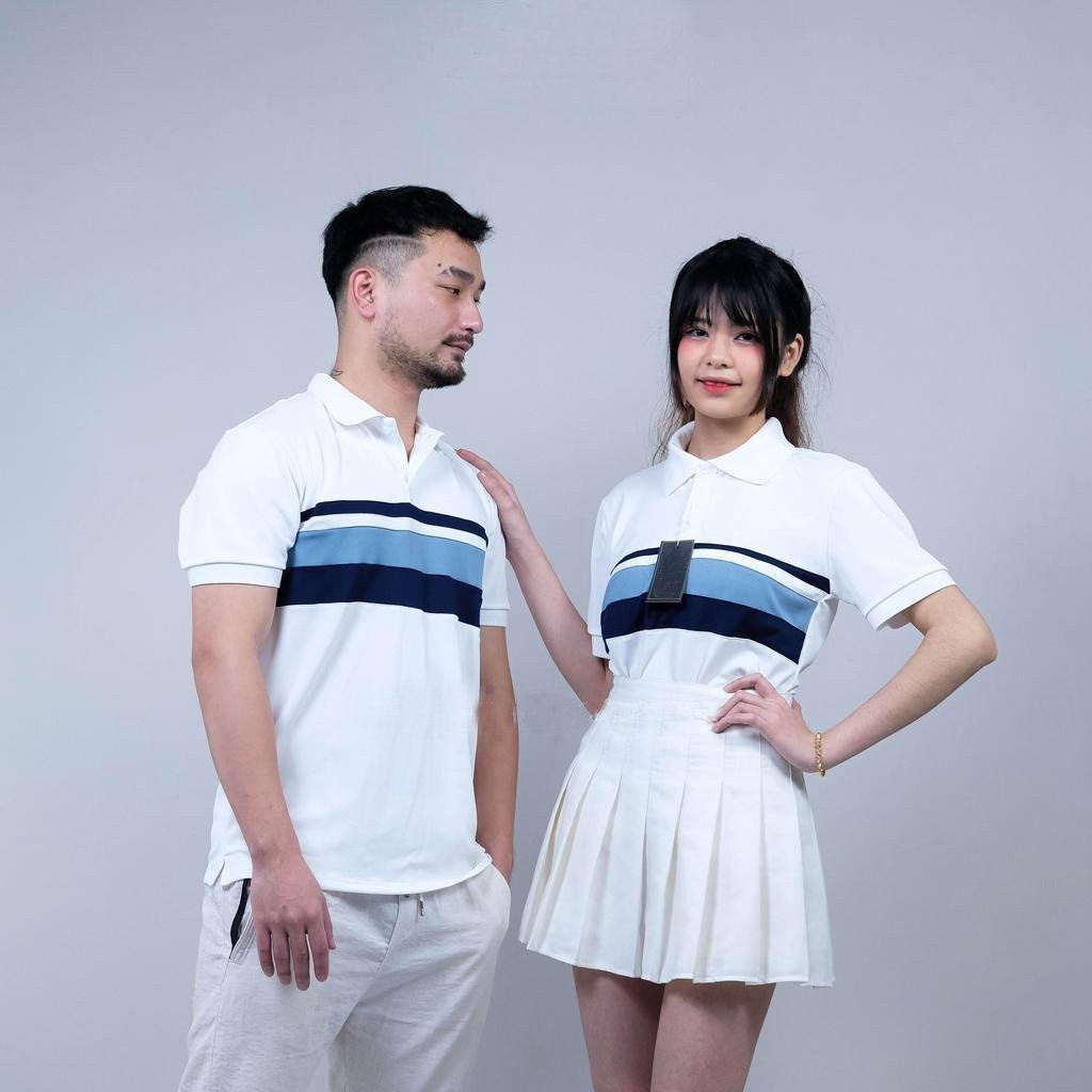 Áo thun Polo nam phối ngang NELUX vải cá sấu Cotton xuất xịn, chuẩn form