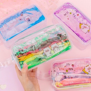 Bóp viết có nước kim tuyến hình chú heo màu sắc ( nhiều mẫu)