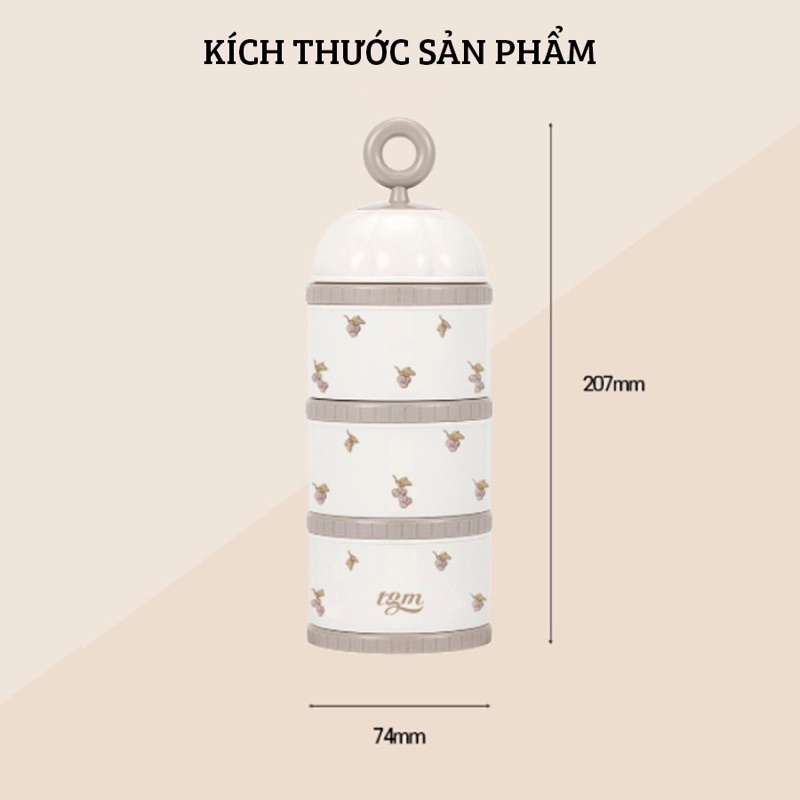 Hộp chia sữa 3 ngăn TGM Hàn Quốc cho bé HOP01