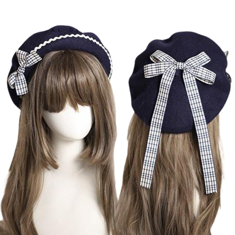 Mũ nồi đính nơ phong cách Lolita xinh xắn cho nữ 10MK