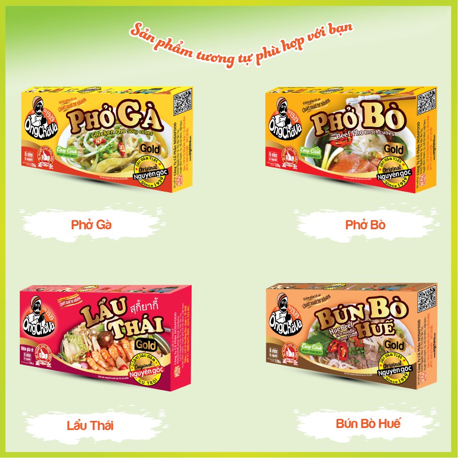 Combo 20 Hộp Viên Gia Vị Bún Riêu Cua Gold 126g Ông Chà Và (Nguyên Lốc)