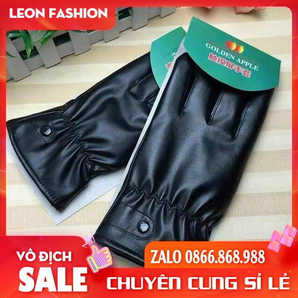 Găng tay da lót nỉ ấm áp mùa đông Cảm ứng điện thoại đường may tỉ mỉ chống nước tuyệt đối