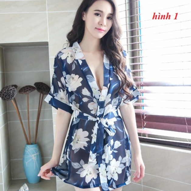 Áo choàng ngủ sexy BIGsize kimono chiffon hoa cao cấp váy ngủ sexy đẹp giá rẻ siêu sale | BigBuy360 - bigbuy360.vn
