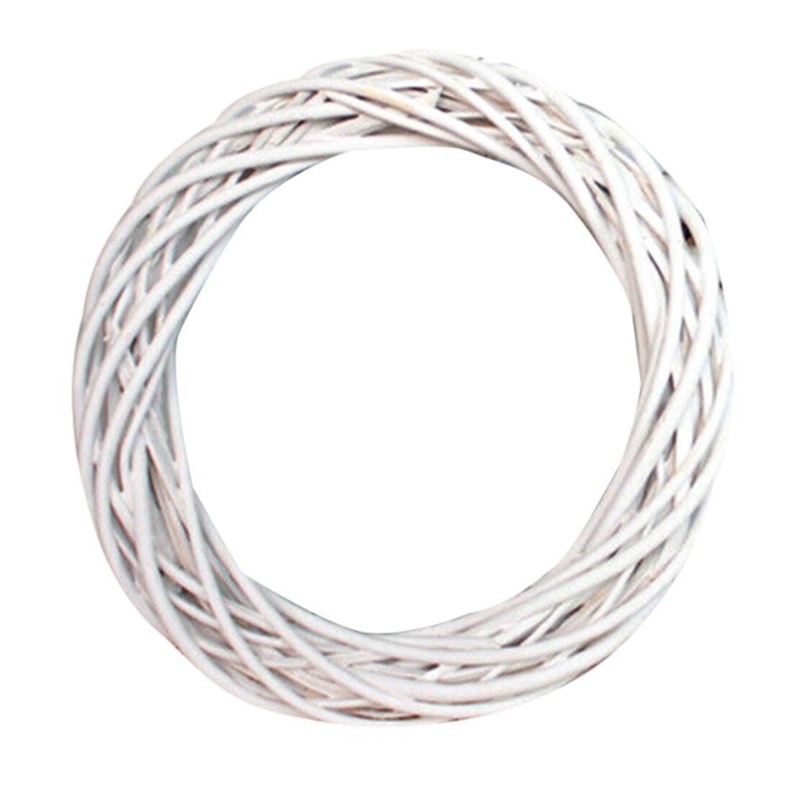 Vòng Hoa Đan Mây Màu Trắng Treo Cửa Sổ Trang Trí Giáng Sinh DIY