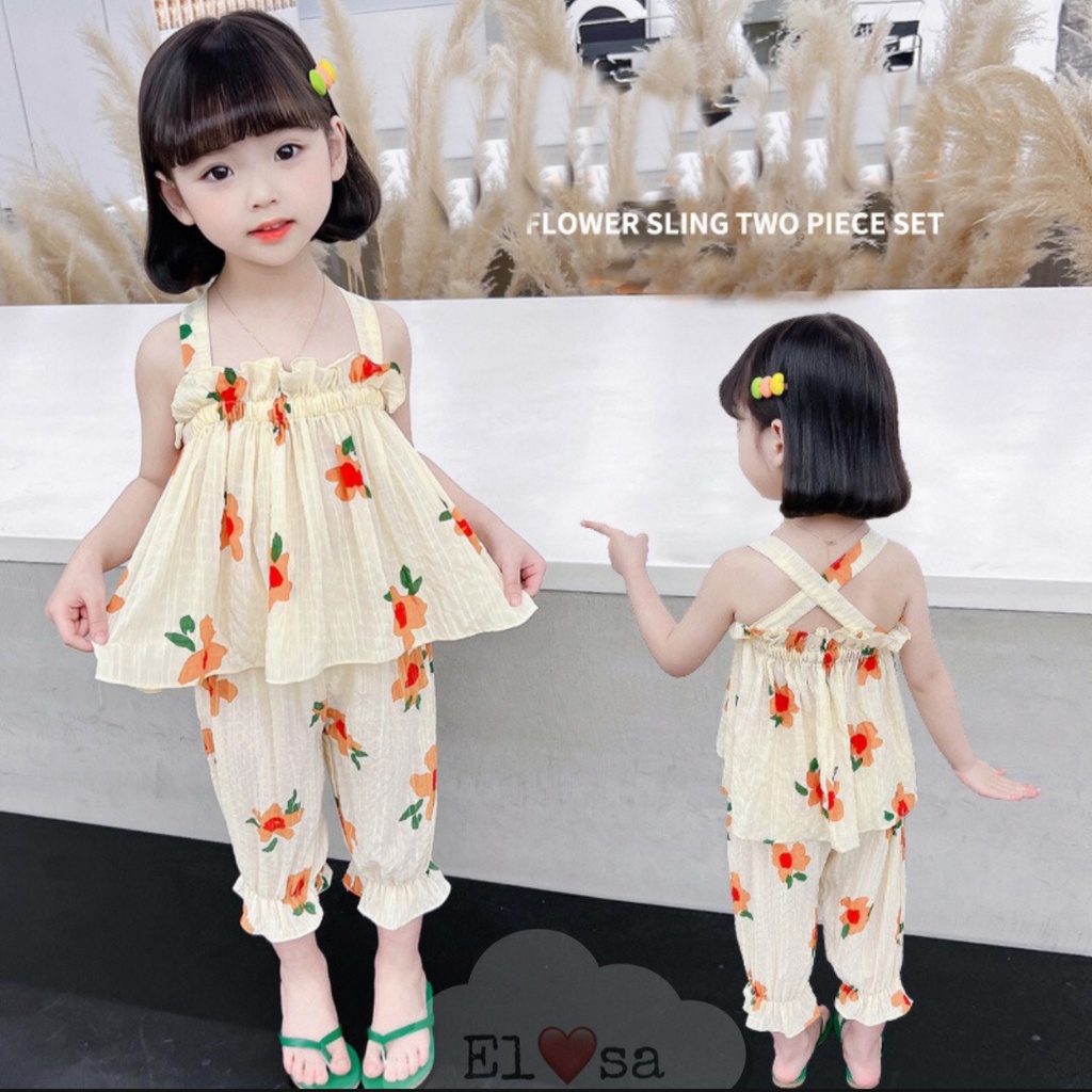 Bồ đồ quần áo dáng lững lưng buộc cho bé gái 8-20kg