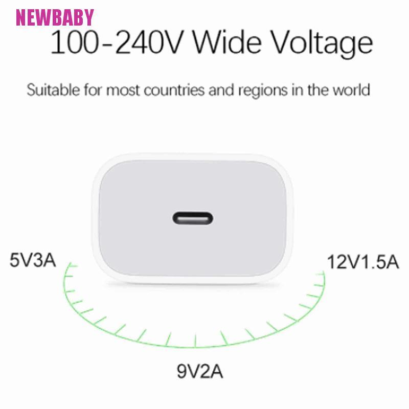 Củ sạc 20W USB C PD Type C thích hợp cho iPhone 12 Pro