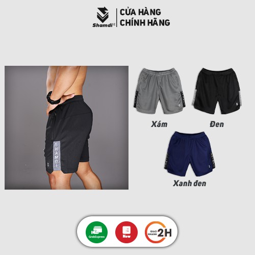 Quần thể thao nam Shamdi, quần short tập gym vải poly-drop, co giãn, form chuyên gym 1044 | BigBuy360 - bigbuy360.vn