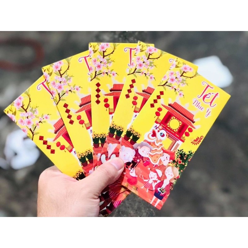 Set 2000 cái Bao lì xì giấy bóng giày đẹp loại 1