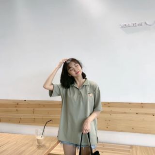 Áo polo thêu đào