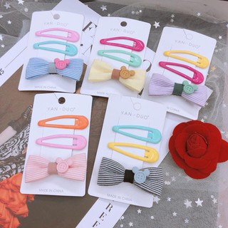 set kẹp tóc mái hình nơ pb 4