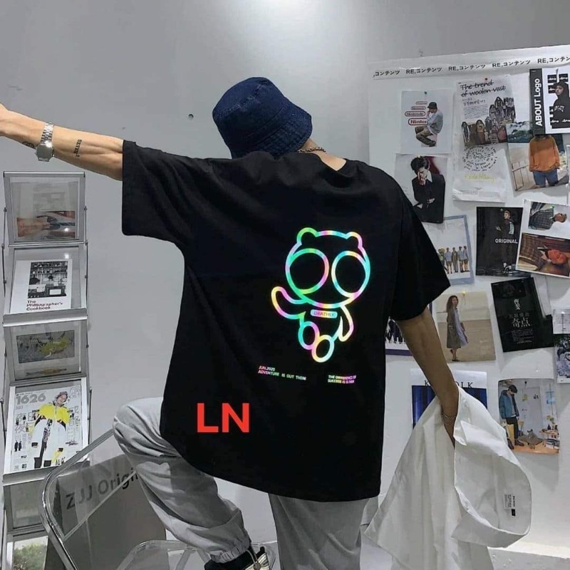 Áo phông thỏ mắt to phản quang 7m DA6