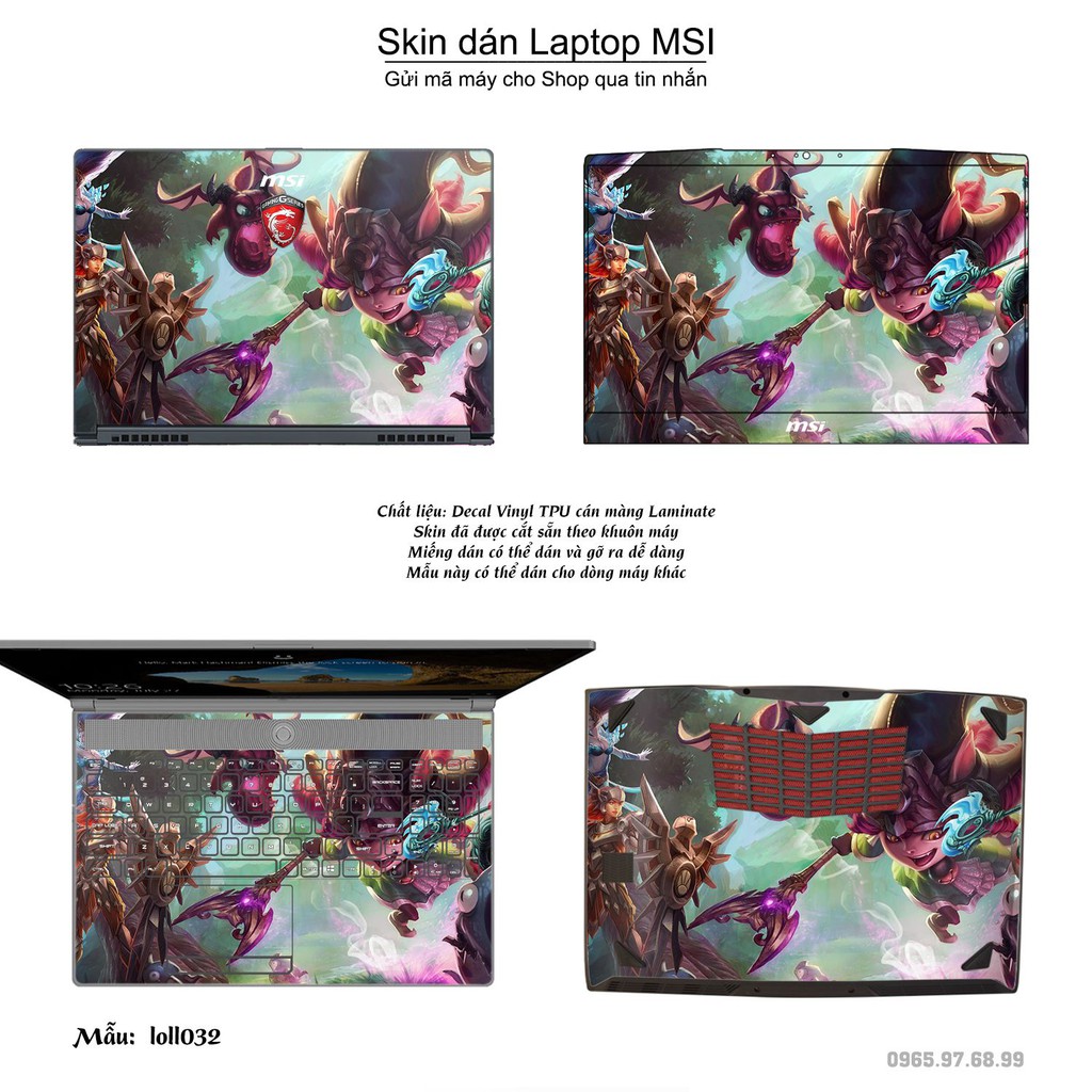 Skin dán Laptop MSI in hình Liên Minh Huyền Thoại nhiều mẫu 4 (inbox mã máy cho Shop)