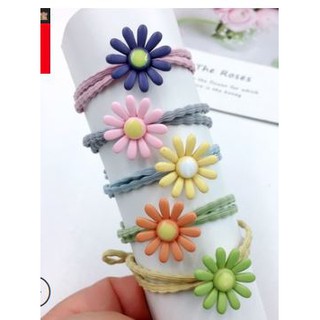 [RẺ VÔ ĐỊCH] Dây chun buộc tóc hoa cúc daisy Hàn Quốc (sẵn 5 màu) - Phụ kiện cột tóc