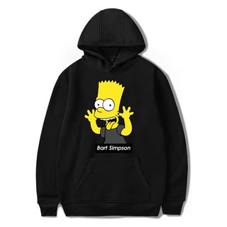 Áo Hoodie Tay Dài Dáng Rộng In Hình Simpson Ngộ Nghĩnh Đáng Yêu Cho Nam Nữ