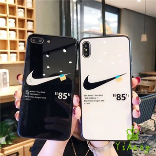 Ốp điện thoại kính cường lực in hình Nike cá tính cho iPhone 6/6S/6+/6S+/7/7+/8/8+/X/XR/XS/XSMax