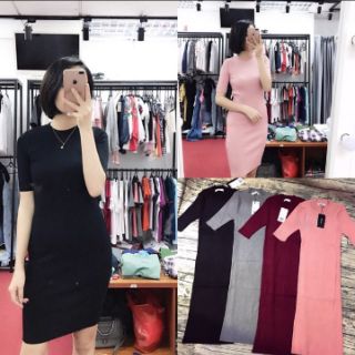 váy len midi xuất dư