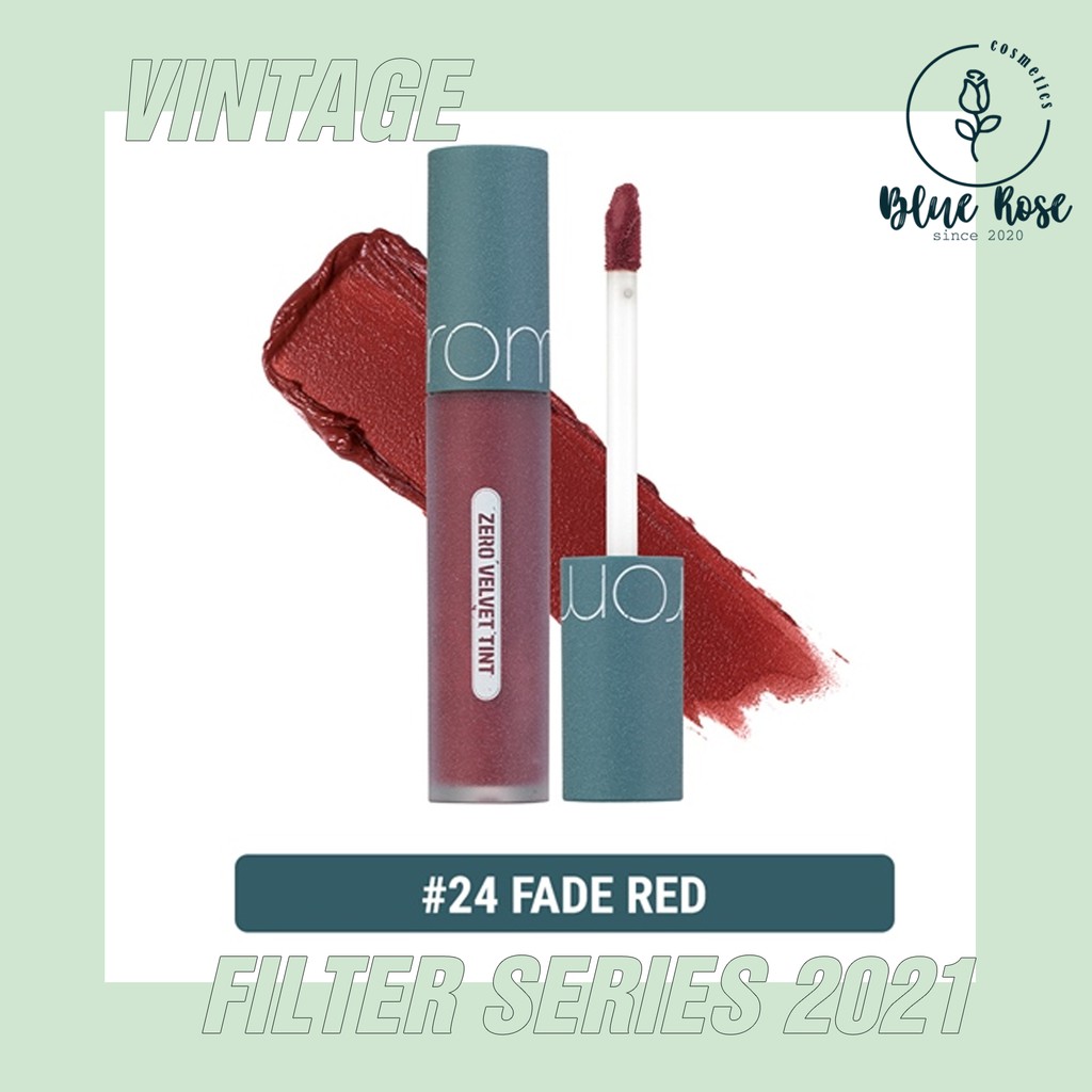 Son Romand Zero Velvet Tint (Vintage Filter Series 2021) #24 Fade Red – Đỏ sáng.