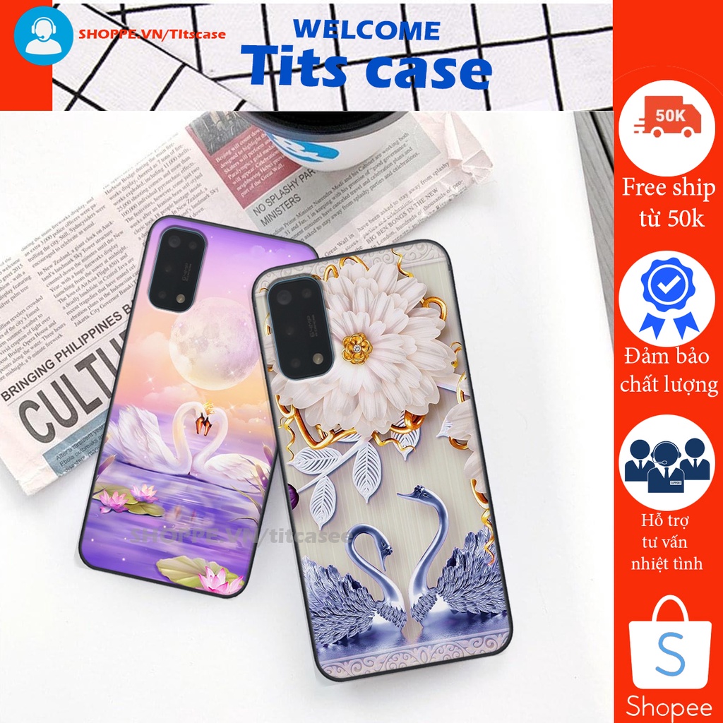 Ốp lưng Realme 7 PRO in hình thiên nga,hoa may mắn, đặc sắc ĐỘC - LẠ - BỀN