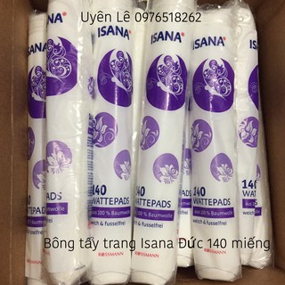 Bông tẩy trang Đức Isana 140 miếng