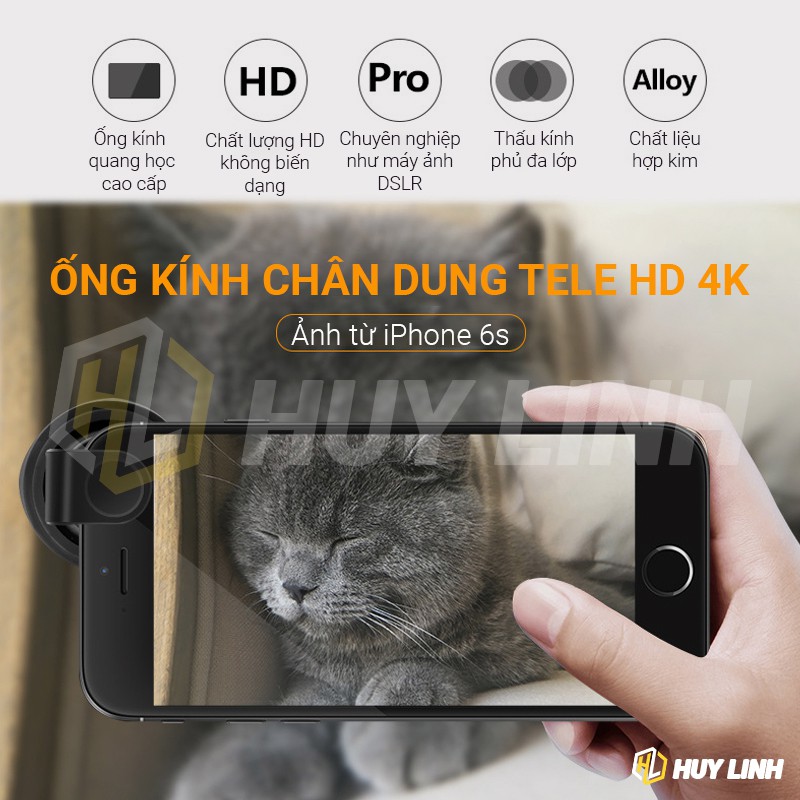 Lens tele 65mm HD 4K Pholes - Ống kính chụp chân dung cho điện thoại