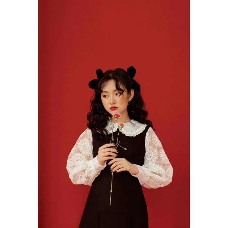 Đầm suông doll phối xô thêu✨
