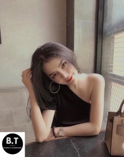 Áo len tăm lệch vai
