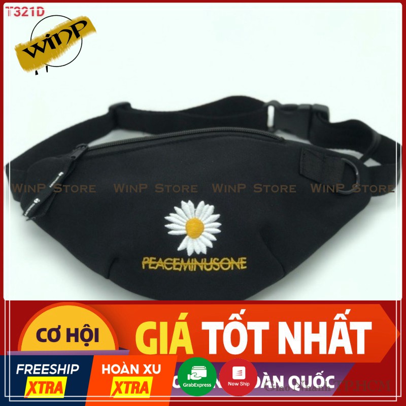 Túi bao tử đeo chéo hoa cúc rơi cánh cho cả nam và nữ cực tiện lợi,chất vải kaki hàn quốc dày dặn bao đẹp | BigBuy360 - bigbuy360.vn