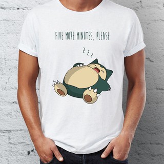 Áo Nam Có Hình Snorlax Cần Thêm 5 PHÚT Ngủ Trưa Pokemon Tee