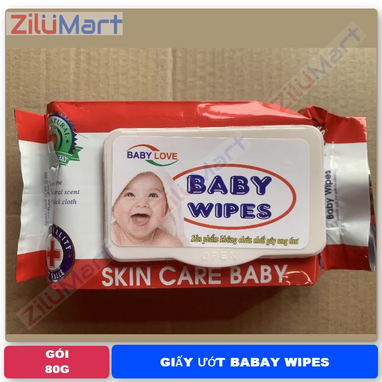 Khăn ướt Baby Wipes không mùi gói 80 miếng