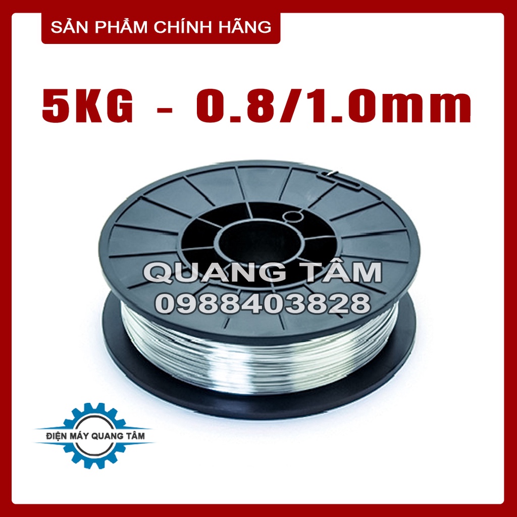 Cuộn Dây Hàn MIG Sắt Lõi Thuốc 5Kg - 0.8/1.0mm (Không Dùng Khí) Cho Máy Hàn MIG [Chính Hãng]