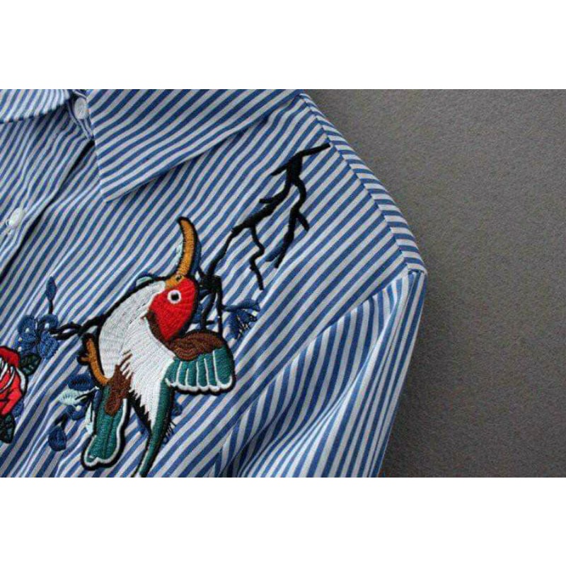 ÁO SƠ MI NỮ THÊU HỌA TIẾT