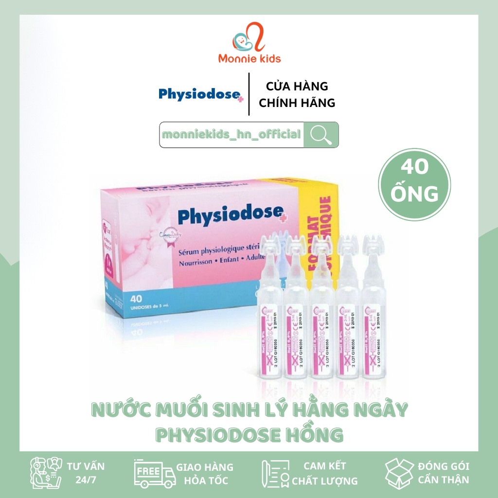 NƯỚC MUỐI SINH LÝ PHYSIDOSE DÙNG HẰNG NGÀY HỘP 40 ỐNG