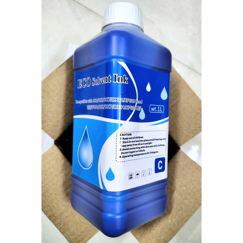 Mực dầu màu XANH ECO Solvent Ink dành cho máy in Epson in Decal khổ lớn